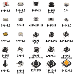 Mini 2 / 3 / 4 pin SMT DIP push <b>button</b> switch Tact switch4*4 6*6 12*12 2*4 3*3 3*6 4.5*4.5 5.2*5.2 mm tactile switch SMD 4*4 6*6 - Product Image 4