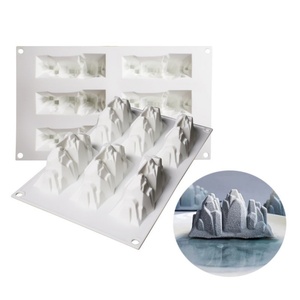 Molde de cera aromática de epoxi cristalino con forma de iceberg de montaña y cumbre de montaña, artesanía Tangchu para pasteles y decoración transfronteriza - Product Image 1
