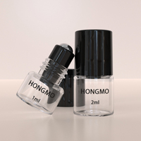 Mini flacon de parfum roll-on en verre transparent 1 ml 2 ml, atomiseur d'échantillon, conteneur cosmétique rechargeable pour huiles essentielles et parfums
