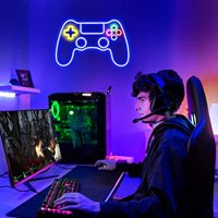 Offre spéciale enseigne lumineuse au néon acrylique LOGO personnalisé manette de jeu étanche pour garçons salle de jeu fête décoration murale