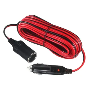 מותאם אישית 20awg 12V 24V DC 5.5*2.1mm 12V 2A תקע סיגר לרכב מטען חשמל כבל סיגר נשלף ל-GPS