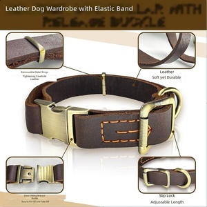 Collier réglable pour chiens de petite, moyenne et grande taille, berger allemand, <span class=keywords><strong>malinois</strong></span>, S M L XL, noir et marron - Product Image 3