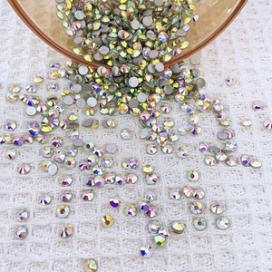 2024 Hot Selling Umschlag verpackung Hochwertiges Glas Non Hot Fix Strass Flatback Crystal AB Farbe für DIY Cup - Product Image 4