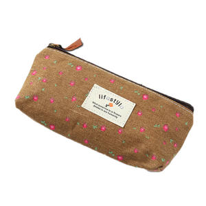 Bolsa de lápiz floral de lona al por mayor bolsa de papelería de dibujos animados llena de <span class=keywords><strong>Girlhood</strong></span> - Product Image 6