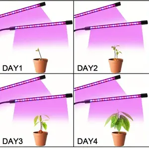 Lámpara LED de doble cabezal ajustable con clip para hidroponía de jardín que emite luz roja a precio de fábrica para el crecimiento de plantas de invernadero - Product Image 2