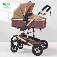 Poussette jumelle légère de luxe 3 en 1 Système de voyage Sièges d'auto pour bébé et poussette de transport pliable Combo