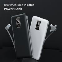 Los productos que se venden mejor portátil 20000mAh Slim Power Banks 10000mAh con cable incorporado 3 en 1