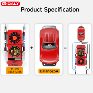Hệ thống quản lý pin <span class=keywords><strong>BMS</strong></span> Daly thông minh 48V LifePO4 Li-ion 300A 400A 500A 13S14S 15S 16S cho pin Lithium, dùng cho máy biến tần Growatt, song song <span class=keywords><strong>BMS</strong></span> 5A - Product Image 4