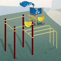 Équipement de barre de calisthénie en acier durable personnalisé équipement de fitness de gymnastique inégale en plein air