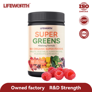 Lifeworth OEMオーガニックスーパーフードグリーンパウダー自社ブランドプロテインスムージーグリーングリーンスーパーフードサプリメント - Product Image 2