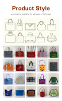 Sac fourre-tout en feutre pour femmes, écologique, personnalisé avec logo, réutilisable, en gros, recyclé, grande capacité