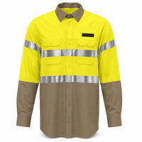 Chemise d'été pour ouvrier mécanicien AU NZ Hivis - Respirante, imperméable, en polyester et coton, uniforme d'atelier