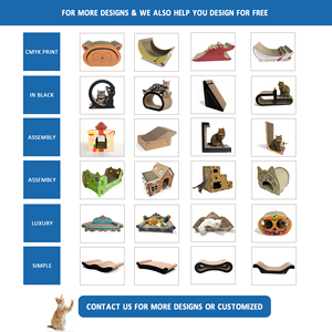 Grattoir pour <span class=keywords><strong>chat</strong></span> classique en forme de fusée 3 en 1, design multifonctionnel détachable, durable, écologique, en papier ondulé - Product Image 4