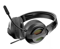 Casque Gaming Filaire Stéréo pour PC Joueur avec Microphone Lumière RGB pour PS4 S-X60