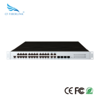 Switches de Red Industriales Gestionados Gigabit PoE de 24 Puertos, 4 Puertos Combo, Enrutamiento Estático, Red en Anillo ERPS, Instalación en Rack 1U