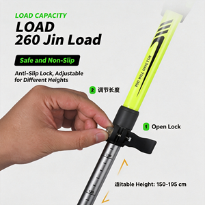 Bastón de Trekking Plegable de Aleación de Aluminio de 3 Secciones Ajustable con Mango de EVA y Sistema de Bloqueo Rápido para Senderismo - Product Image 3