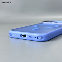 Coque de téléphone VAWI B554 avec cadre métallique pour appareil photo, magnétique 2400GS, toucher mat, dos en PC pour iPhone 15 16 17 18 Pro Max