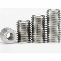 M3M4M5M6M8M10M12 Stainless Steel 304 Inside Outside Thread Adapter Screw Wire Thread Insert Sleeve Conversion Nut Coupler Convey
