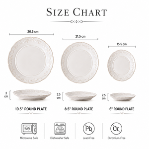 <span class=keywords><strong>Assiette</strong></span> en porcelaine haute température RAYLON, design personnalisé, luxe moderne, style ferme, bord perlé blanc, embossée, surglacée - Product Image 5