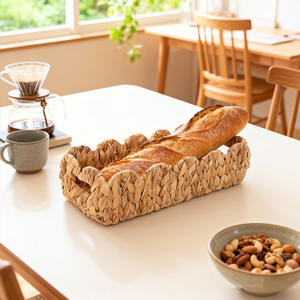Panier à pain tissé Bobai rectangulaire avec poignée, panier de rangement pour la cuisine - Product Image 1