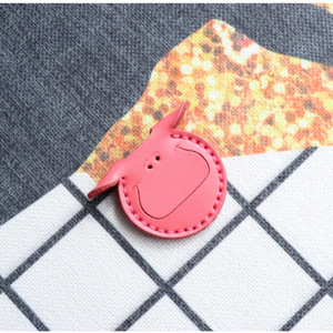 Handmade leather access <b>card</b> holder, mini proximity <b>card</b> <b>protector</b> keychain, teardrop-shaped bus <b>card</b> holder - Product Image 3