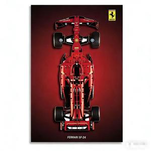 Red Bull Formula Race Building Block Car Modern Abstract Pattern Black Hanging <b>Wall</b> Photo Background Board - Product Image 5