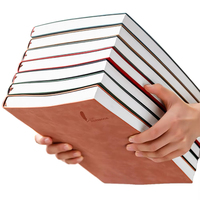 Carnet A4 en cuir PU épais et souple, 200 feuilles, 400 pages, journal quotidien daté, marque-page en ruban, pour étudiants universitaires