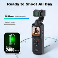 Cámara Gimbal de Bolsillo 4K Ultra HD 330, la Más Popular °   Seguimiento Facial, Pantalla Táctil de 1.7 Pulgadas, Transferencia WiFi, 31 Filtros para Vlog
