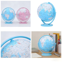 Globo Terráqueo 3D en Relieve con Base de Metal y PVC, Herramienta Educativa para Niños, Aprendizaje Temprano de Geografía