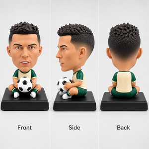 Figurine miniature de joueur de football 3D personnalisée, poupée bobblehead de superstar, jouet, figurines de joueurs de football - Product Image 2