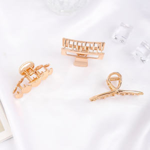 ZOYU最新デザインマルチサークル形ヘアクリップ新着ゴールドホワイトメタルヘアクリップファッションスタイルヘアアクセサリー - Product Image 2