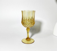 BST 220 ml Flûtes à Champagne de Luxe Européen Diamant Coloré en Plastique Gaufré, Gobelets à Vin/Jus pour Mariage, Verres à Vin Rouge Personnalisés