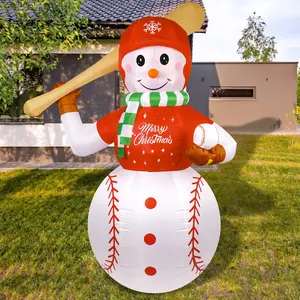 Ourwarm özel noel şişme dekorasyon yüzen Airblown dışında çim dekoratif kardan adam beyzbol Yard ekran