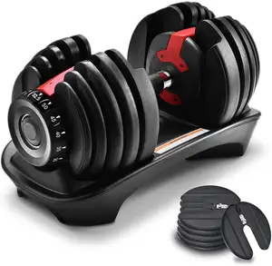 24KG热卖健身器材健身房锻炼健身重量可调哑铃套装