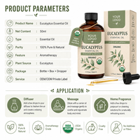 Ekstrak Tanaman 100% Organik Murni Alami Minyak Esensial Eucalyptus untuk Diffuser SPA Parfum Pijat Perawatan Kulit Sabun Lilin 119