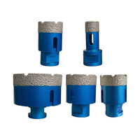 Jeu de forets diamantés brasés sous vide bleus M14, 5 pièces, longueur totale 17 cm, ODM OEM pour le perçage de la maçonnerie sur le marbre et les carreaux