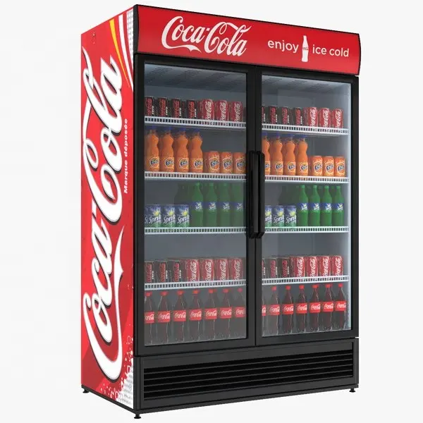 3 yıl garanti küresel dağıtım dikey dik içecek dondurucu ekran içecek kola soğutucu buzdolabı vitrin cam kapi