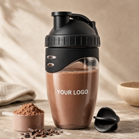 Botella Mezcladora de Proteínas con Logotipo Personalizado, 700 ml, Libre de BPA, Botella de Agua para Gimnasio con Bola Mezcladora, a Prueba de Fugas, Vaso para Suplementos Deportivos