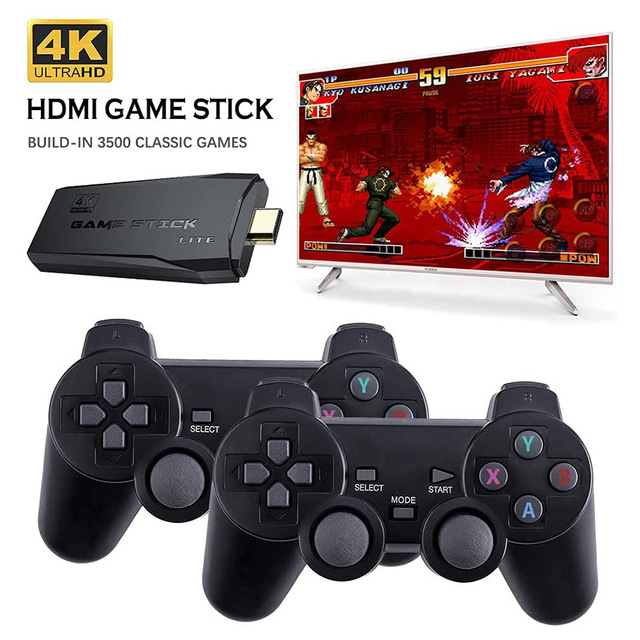 M8 TV Video Game Console 2.4GHz Wireless 2-Players Controllers 64GB 20,000+ Games Stick with Retro PS1 MAME GB GBC MD SFC Arcade