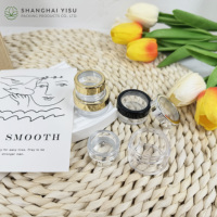 Conteneurs portables vides transparents 3g Pot de crème pour le visage de 5 grammes Pot cosmétique en plastique de voyage Pots pour poudre libre