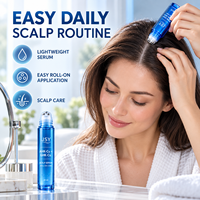 Sérum capillaire au peptide de cuivre AHK-Cu et GHK-Cu, marque privée, soin ciblé en roll-on, hydratation légère et sensation de fraîcheur 30 mL