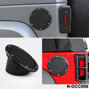 ฝาปิดถังน้ำมัน Jeep Wrangler JK ขนาด 165 มม. สีดำ อลูมิเนียมอัลลอยด์ ฝาครอบป้องกัน ปี 2007-2018 - Product Image 5