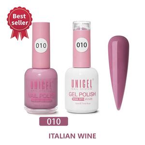 Unigel #01-#018 Venta al por mayor profesional Colores sólidos Etiqueta privada 2 en 1 Magnífico esmalte de gel UV 98% a juego y laca de uñas - Product Image 6