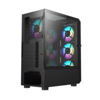 Nouvelle coque noire de jeu pour ordinateur Pc de jeu, Gabinete Gamer Atx