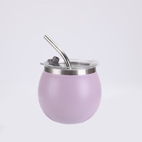 Coloré 180ml Double paroi en acier inoxydable isolé tasse à thé Design moderne Termo De Yerba Mate gourde tasse paille cadeaux d'affaires