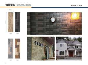 Moderne Stijl 3d Buitenmuurpaneel Lage Prijs Kunststeen In Zwart Grijs Rood Pu Hout Pvc Materiaal Boom Ring Ontwerp - Product Image 4