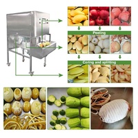 Industriële Automatische Peer Citroen Persimmon Dragon Fruit Oranje Mango Slice Slice Dunschiller Snij Schil Machine En Snijd