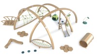 Greenery élargir la série d'escalade équipement de terrain de jeu extérieur enfant en bois massif dôme grimpeur aire de jeux