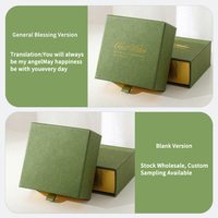 Boîte à bijoux coulissante en carton de luxe et sac en papier personnalisés, en stock – Emballage pour colliers et bijoux