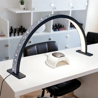 Lampe LED demi-lune 34 pouces pour manucure, lampe de table pour ongles, lampe de bureau en forme d'arc, lampe demi-lune pour cils et salon